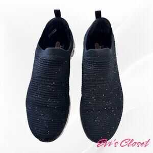 Sketchers Glide Step Sz 9 Black With Sparkles